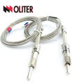 probe sus304 sus316 silvery shielded wire flexible cable sensor rtd manufacturer pt100